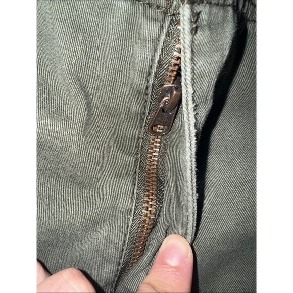 Vintage Iron Utility Cargo Pants Olive Green 28x30 Workwear Carpenter Y2K - Picture 3 of 7